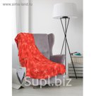 Плед "Экономь и Я" 150х180 см Снежинки красные