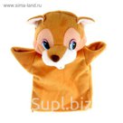 Мягкая игрушка на руку "Хомяк", цвет светло-коричневый