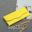 Кошелек женский, 2 отдела, для монет, цвет жёлтый