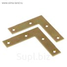 Оконный уголок NAZ 6, 80х80х18х2 мм, желтый цинк, в коробке 50 шт.