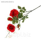 Цветок искусственный "Роза Тайгер" 9*65 см, красная