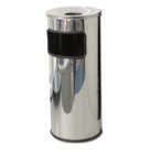 Урна металлическая с пепельницей, 600?250 мм, нержавеющая сталь