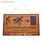 Табличка на дверь "Аварийный вход"