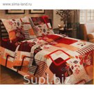 Постельное бельё 1,5 сп. Добрые традиции, рисунок 87, размер 150х215 см, 145х215 см, 70х70 см-2 шт., 105 г/м²