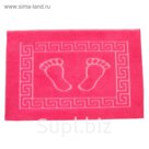 Коврик для ног махровый GURSAN с резиновой основой 50*70см т-розовый, 550 гр/м