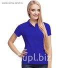 Рубашка-поло женская StanPoli, размер 42, цвет синий 180 г/м 04EW