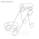 Подставка для цветов "Фиалка-2", белое серебро d=15,5 см