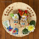 Оберег - панно «Парочка колобков», микс