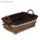 Корзина для хранения плетеная "Маргаритки" 31х22х10 см, цвет коричневый
