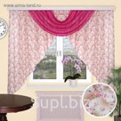 Штора для кухни "Парус", размер 180х400 см-1 шт., вуаль цвет 206