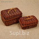 Набор коробок для хранения вещей, 2 шт: 22 × 18 × 12, 20 × 15 × 9 см