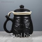 Кружка для заварки "Комби", чёрная (3 части), 0,3 л