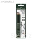 Карандаш художественный ч/г набор Faber-Castell CASTELL 9000 3шт разн тв HB,2B,4B 119097