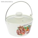 Ведерко 19х17,8х11,5 см "Шашлык из баранины", стеклянная крышка