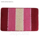 Коврик для ванной "Ромашки", цвет розовый