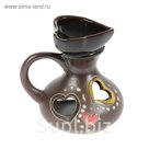 Аромалампа "Кувшин" сердечко, коричневая