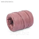 Лента матовая из полисилка, какао, 50 м