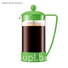 Френч Пресс 600 мл "Ля Кафе" цвет зелёный