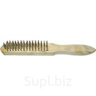 Корщетка 5-ти рядная с деревянной ручкой FIT, 38405