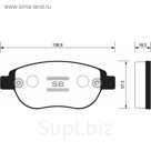 Колодки тормозные дисковые HI-Q SP2073
