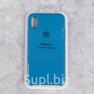 Чехол Apple Silicone Case для iPhone X голубой