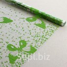 Пленка для цветов и подарков "Бабочки" салатовый 0.7 х 7 м, 40 мкм