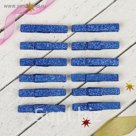 Прищепки "Блеск", синие, набор 12 шт