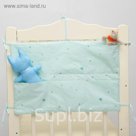 Карман "Оленята" 58х40 цв зеленый, бязь хл100, синтепон 100гм 227/3