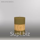 Свеча цилиндр "Классика", 100x150мм, оливковый