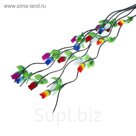 Декоративная ветка "Роза с окантовкой" микс