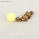 Сувенир "Мышка загребушка  с янтарным шариком"