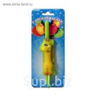 Свеча для торта цифра "Зверушки" "1" зелёная