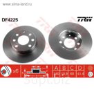 Диск тормозной  TRW DF4225