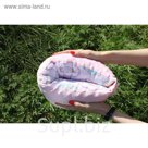 Подушка многофункциональная для кормления и укачивания  "Мороженка", розовый плюш