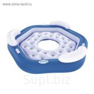 Шезлонг надувной для отдыха на воде для троих, 191х178 см (43111) Bestway