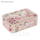 Шкатулка для украшений "Бабочка на розовом"