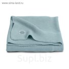 Плед вязаный Basic knit, размер 100х150 см, цвет серо-зелёный