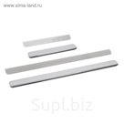 Накладки на пороги Dollex, Ford Galaxi, нержавеющая сталь, набор 4 шт.