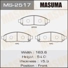 Колодки тормозные MASUMA MS2517