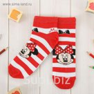 Носки детские корот "Минни Маус", полоса 18-20 см, 7-9 лет, 80% хл.,17% п/э, 3% эл.