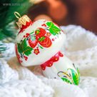 Ёлочная игрушка "Грибочек" 9 см