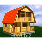 Деревянный домик из бруса 6х6 с ломаной крышей — ДМ-20