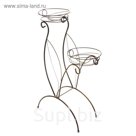 Подставка для цветов d=19,5 см "Лотос-2", цвет чёрный