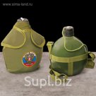 Фляжка армейская в чехле "Россия", 1 л