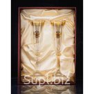 Подарочный набор фужеров под шампанское 190мл с золотом 2шт; Артикул: 1503; Производитель стекла/хрусталя/фарфора:  Crystalex (Чехия); Цвет/Дизайн: з