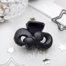 Краб для волос "Матовый" 4 см, бант, чёрный