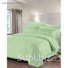 Простыня 2сп 175х215см, цв. зеленый, сатин-страйп 130г/м хл.100%