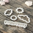 Набор выемок кондитерских "Погода", 5 шт: 13х3/8,6х5/6,5х4,2/5,5х5,5/4х4 см