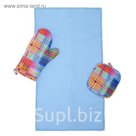 Набор для кухни (рукавичка- прихватка, прихватка, полотенце) Дачный пикник, бязь 125г/м, хл100%   22