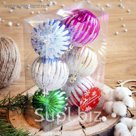 Шары новогодние "Всплеск" d-5,5 см (набор 6 шт)